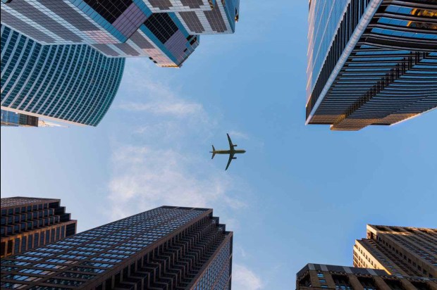 low angle photography of airplane